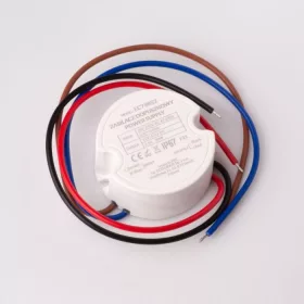 Kerek, 30W-os, IP67 vízálló LED tápegység, 60-as szerelvénydobozba építhető kivitelben