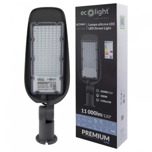 PRÉMIUM LED utcai lámpa 100W 11000lm 6500K 110lm/W 3 év garancia
