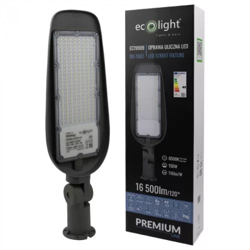 PRÉMIUM LED utcai lámpa 150W 16500lm 6500K 110lm/W 3 év garancia