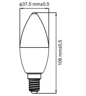 Eco Light Smart LED gyertya izzó E14 RGB+CCT 6 Watt WiFi