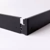 Modern, fekete, felületre szerelhető kiemelő keret 120x30 cm-es élvilágított LED panelhez