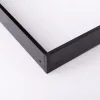 Modern, fekete, felületre szerelhető kiemelő keret 120x30 cm-es élvilágított LED panelhez