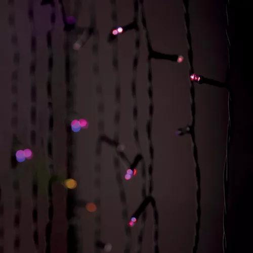 RGB Karácsonyi Függöny 144 LED 1X1.5m Távirányítóval IP44