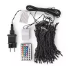 RGB Karácsonyi Függöny 144 LED 1X1.5m Távirányítóval IP44