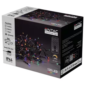   Távirányítós Karácsonyi Füzér 120 LED 9 méter MultiColor