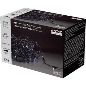   Sorolható Karácsonyi Füzér Kültérre 240 LED 24 méter Hideg fehér Adapter nélkül