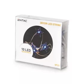 Karácsonyi Füzér Kék Csillag 10 LED 1m Elemes