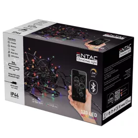   Telefonnal vezérelhető Karácsonyi Füzér 120 LED 9 méter MultiColor