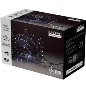   Fürtös Karácsonyi Füzér 400 LED 8 méter IP44 Hideg fehér