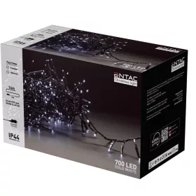   Karácsonyi Fürtös fénysor 700 LED 14 méter IP44 Hideg fehér