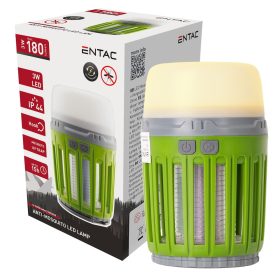   Szúnyogirtós Kempinglámpa Beépített Akkumulátorral 3W - Zöld