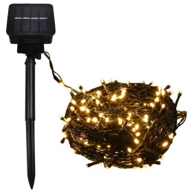 Napelemes kerti füzér 10 méter 100 LED IP44 Meleg fehér