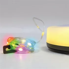 Entac napelemes és USB-s tölthető kempinglámpa beépített kihúzható 10 méteres színes RGB és melegfehér LED fényfüzérrel
