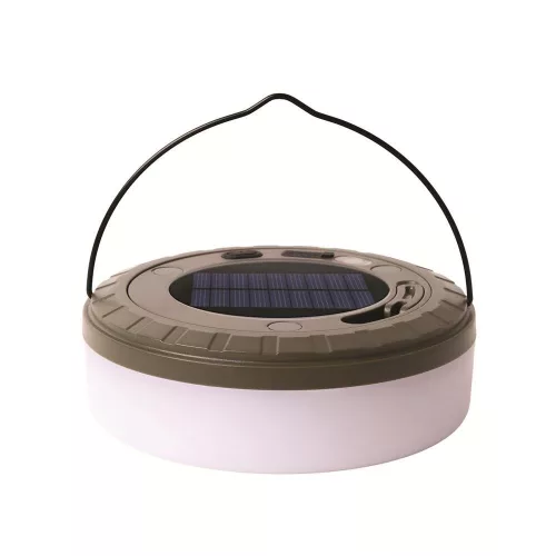 Entac napelemes és USB-s tölthető kempinglámpa beépített kihúzható 10 méteres színes RGB és melegfehér LED fényfüzérrel