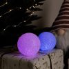 Karácsonyi asztali dísz színes gömb RGB 10 cm