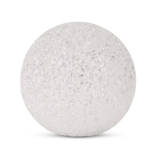 Karácsonyi asztal dekoráció világító gömb Meleg fehér 10 cm