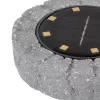 Kőhatású napelemes talajlámpa meleg fényű 10cm IP44 - Avide