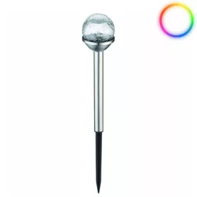 Szolár RGB Kerti Lámpa 34cm Rozsdamentes acél Üveg fej