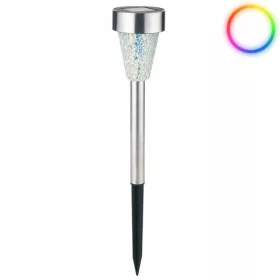 Szolár RGB Kerti Lámpa 34cm Rozsdamentes acél Üveg fej