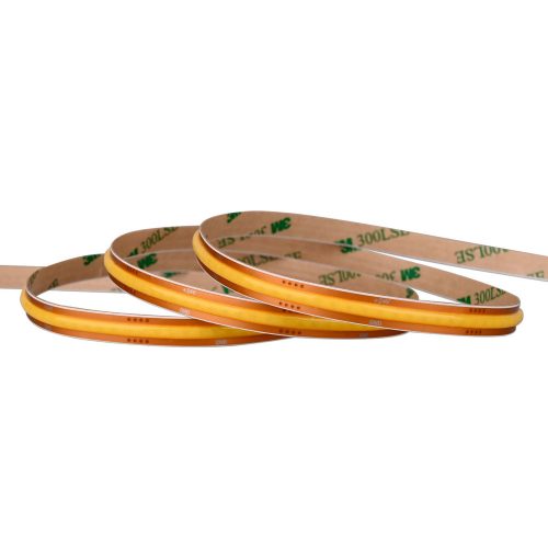 Bárhol vágható, egybefüggő fényvonalat adó COB LED szalag meleg fehér fénnyel