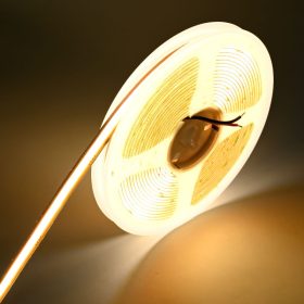 Bárhol vágható, egybefüggő fényvonalat adó COB LED szalag természetes fehér fénnyel