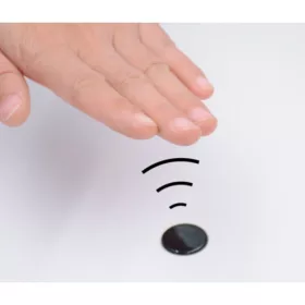   Bútorlapba süllyeszthető közelségérzékelős dimmer 5A 220V kerek fekete