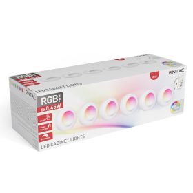 Hordozható RGB éjjeli fény 6db/szett + távirányító