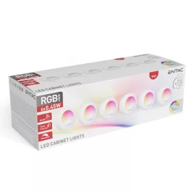 Hordozható RGB éjjeli fény 6db/szett + távirányító