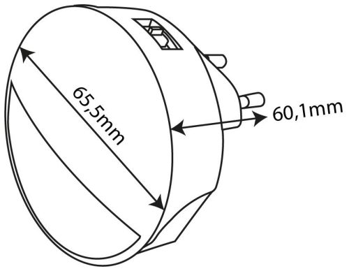 Konnektorba dugható éjjeli fény alkonykapcsolóval 0.8W Természetes fehér