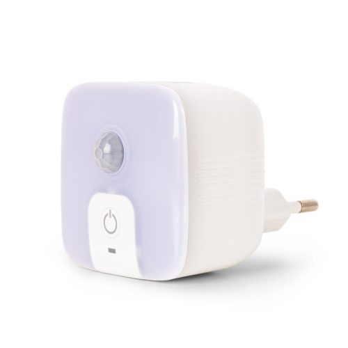Konnektorba dugható éjjeli fény mozgásérzékelővel és USB csatlakozóval 1,5W Meleg fehér