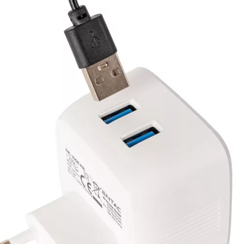 Konnektorba dugható éjjeli fény mozgásérzékelővel és USB csatlakozóval 1,5W Meleg fehér