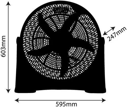 Ipari Padló Ventilátor 50cm, 90W – Brutális Teljesítmény