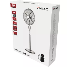   FÉM Álló Ventilátor Távirányítóval 50W – Ipari Teljesítmény, Retro Dizájn