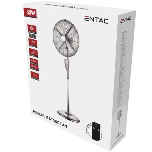 FÉM Álló Ventilátor Távirányítóval 50W – Ipari Teljesítmény, Retro Dizájn