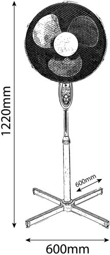 Álló Ventilátor Távirányítóval és Időzítővel 122cm