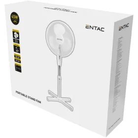   Entac Álló Ventilátor 40cm/122cm – Állítható Magasságú Szobai Hűsítő