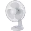 Fehér, oszcilláló mozgású asztali ventilátor 34cm-es méretben