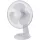 Fehér, oszcilláló mozgású asztali ventilátor 34cm-es méretben