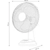 Klasszikus Asztali Ventilátor 34cm – Oszcilláló Mozgással