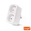 Avide Wible fehér Wi-Fi okos dupla konnektor adapter áramfogyasztás mérővel és távvezérléssel