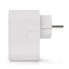 Fehér Smart Wi-Fi és Bluetooth okos konnektor adapter USB-A és modern USB-C gyorstöltő portokkal