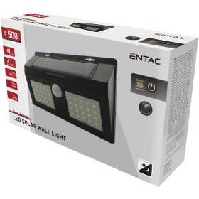 Napelemes oldalfali LED lámpa PIR szenzorral 400 lm 4W