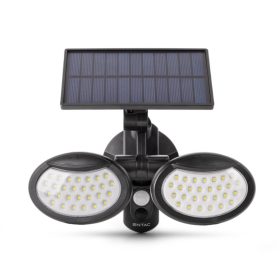 2 Fejű Napelemes Fali lámpa mozgásérzékelővel 10W