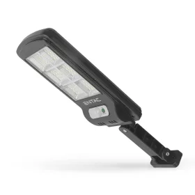 Fekete színű napelemes fali lámpa beépített mozgásérzékelővel és 500 lumen fényerővel