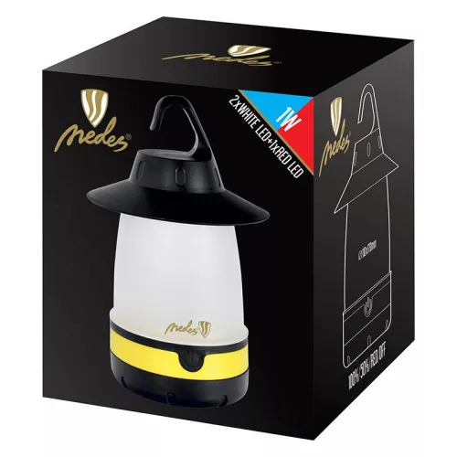 NEDES FCL01 hordozható LED kempinglámpa fekete színben
