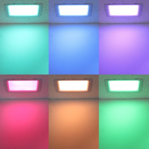 MiBoxer 9W-os süllyesztett RGB+CCT LED lámpa színes és állítható fehér fénnyel, dimmelhető