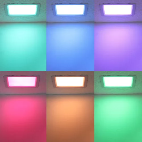 MiBoxer 9W-os süllyesztett RGB+CCT LED lámpa színes és állítható fehér fénnyel, dimmelhető