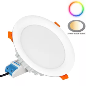 MiBoxer 18W-os süllyesztett RGB+CCT LED lámpa színes és állítható fehér fénnyel, dimmelhető
