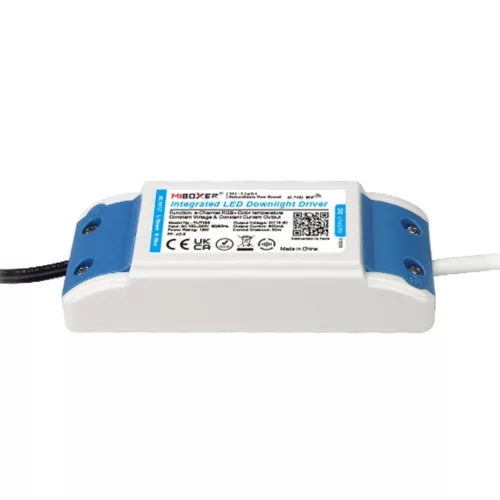 MiBoxer 12W-os süllyesztett RGB+CCT LED lámpa színes és állítható fehér fénnyel, dimmelhető, fekete színű