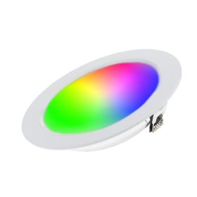 MiBoxer 12W-os süllyesztett RGB+CCT LED lámpa színes és állítható fehér fénnyel, dimmelhető